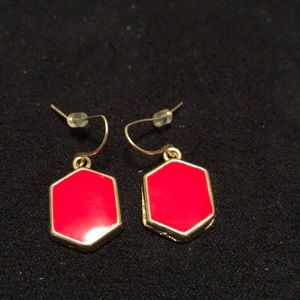 Red & gold earrings